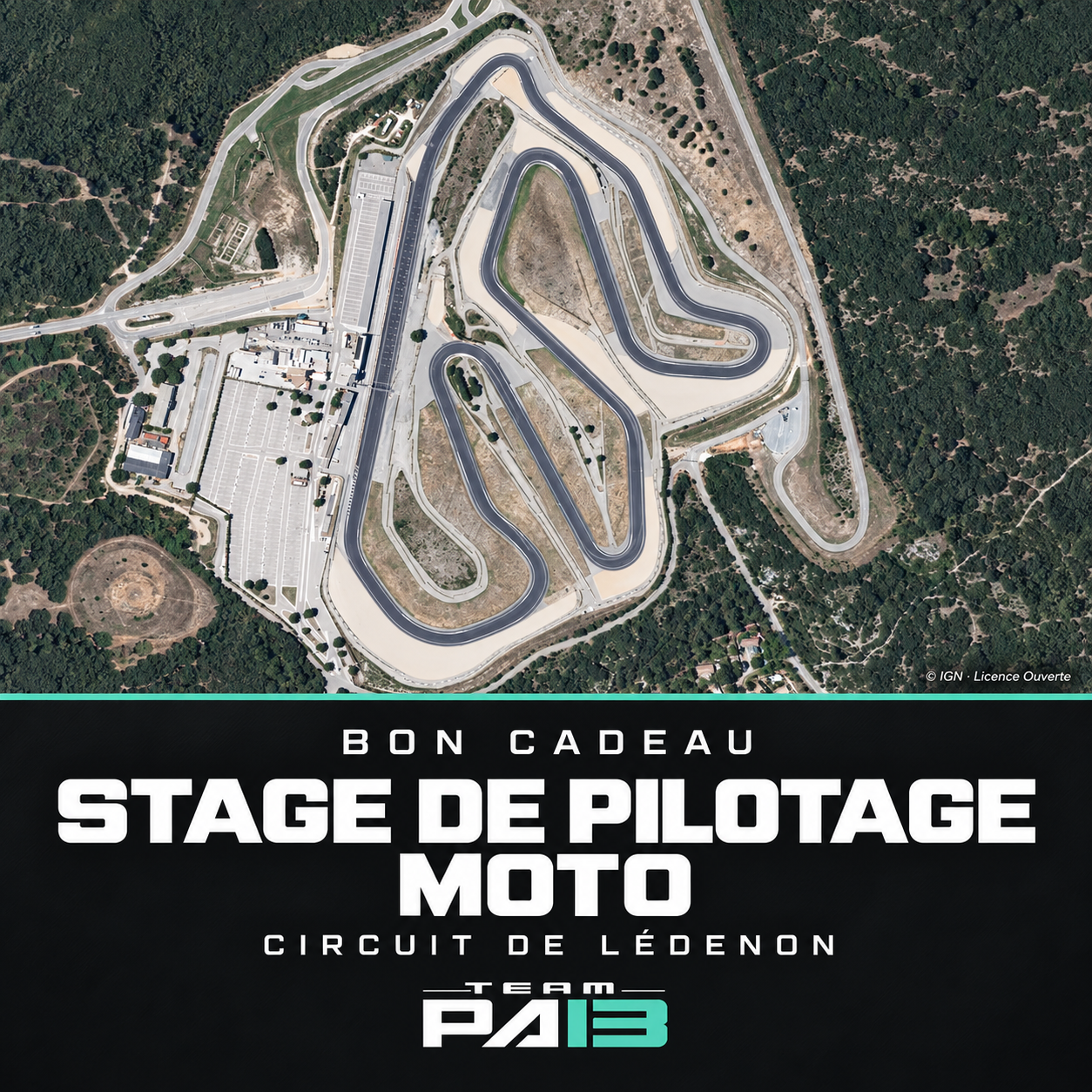 Bon cadeau stage de pilotage moto – Circuit de Lédenon